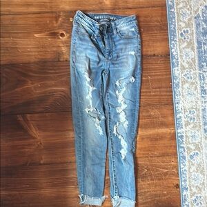American Eagle Outfitters Blue Super high rise Jeggings